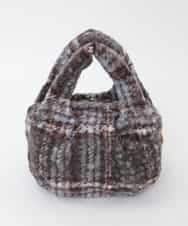 BPCAG02150 MK MICHEL KLEIN BAG(MK ミッシェルクラン バッグ) チェック柄ボアミニトートバッグ ブルー