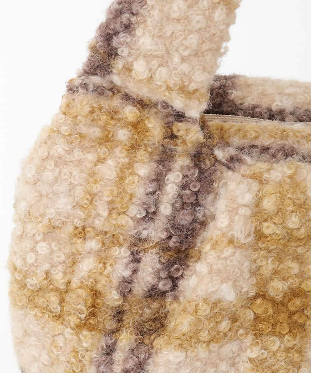 BPCAG02150 MK MICHEL KLEIN BAG(MK ミッシェルクラン バッグ) チェック柄ボアミニトートバッグ ブルー