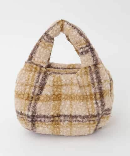 BPCAG02150 MK MICHEL KLEIN BAG チェック柄ボアミニトートバッグ