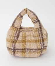 BPCAG02150 MK MICHEL KLEIN BAG(MK ミッシェルクラン バッグ) チェック柄ボアミニトートバッグ ベージュ