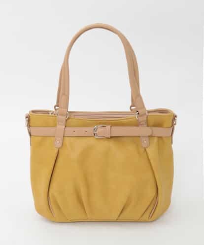 BPCAG80170 MK MICHEL KLEIN BAG [2WAY]フロントベルトタックデザイントートバッグ