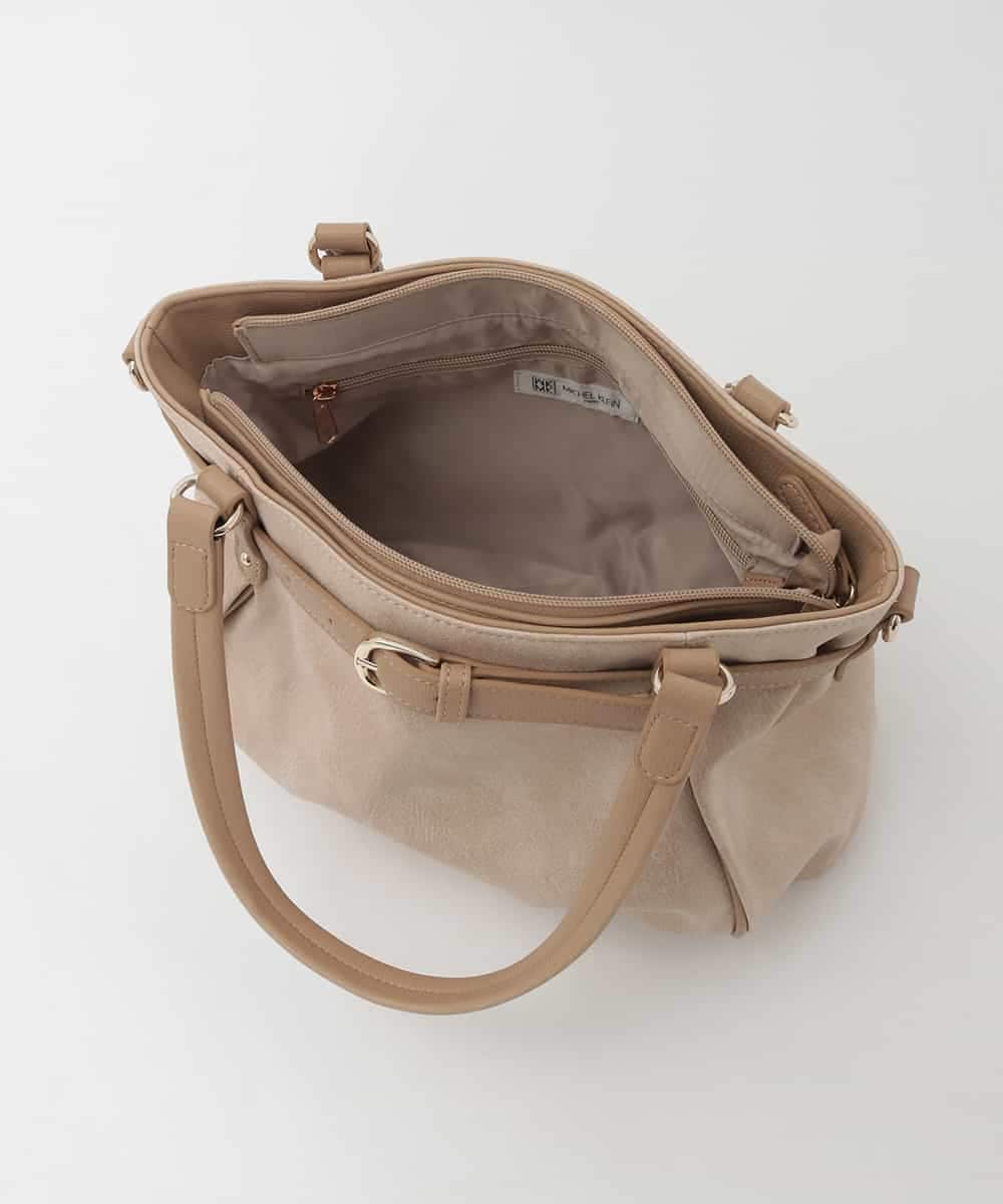 BPCAG80170 MK MICHEL KLEIN BAG(MK ミッシェルクラン バッグ) [2WAY]フロントベルトタックデザイントートバッグ イエロー