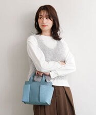 BPCAG81160 MK MICHEL KLEIN BAG(MK ミッシェルクラン バッグ) [2WAY]イントレチャートデザインミニトート アイボリー