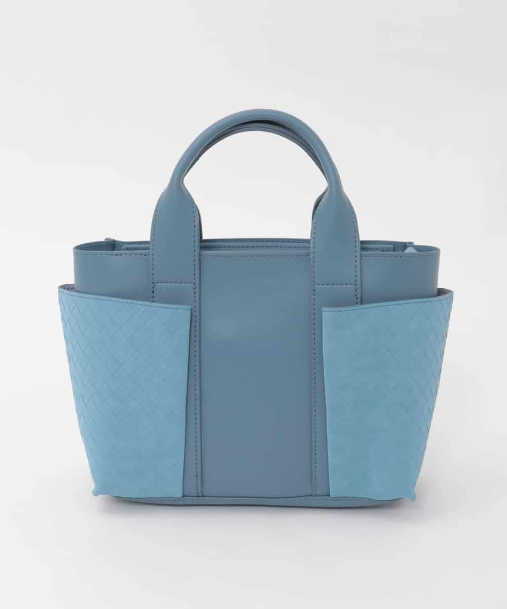 BPCAG81160 MK MICHEL KLEIN BAG(MK ミッシェルクラン バッグ) [2WAY]イントレチャートデザインミニトート ライトブルー