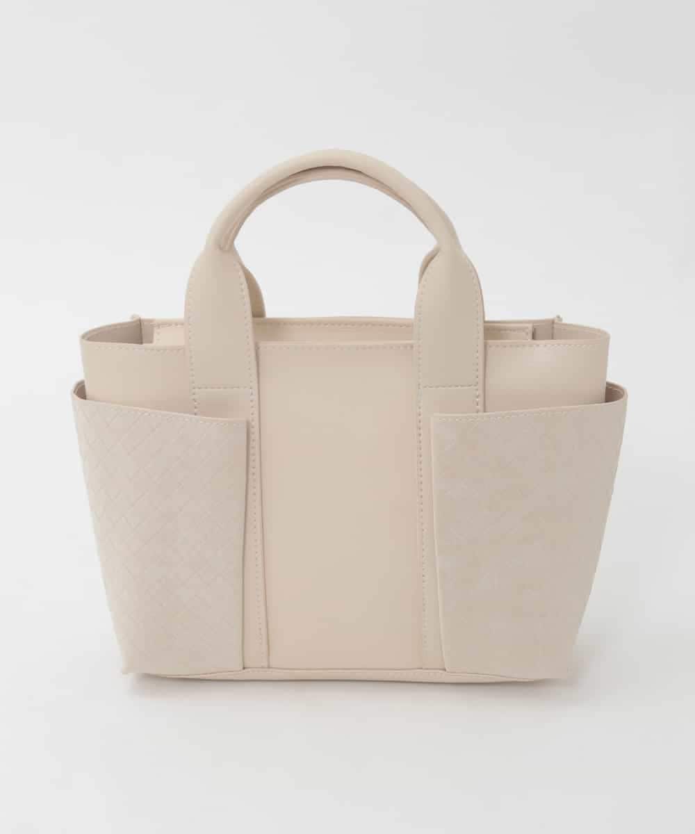 BPCAG81160 MK MICHEL KLEIN BAG(MK ミッシェルクラン バッグ) [2WAY]イントレチャートデザインミニトート アイボリー