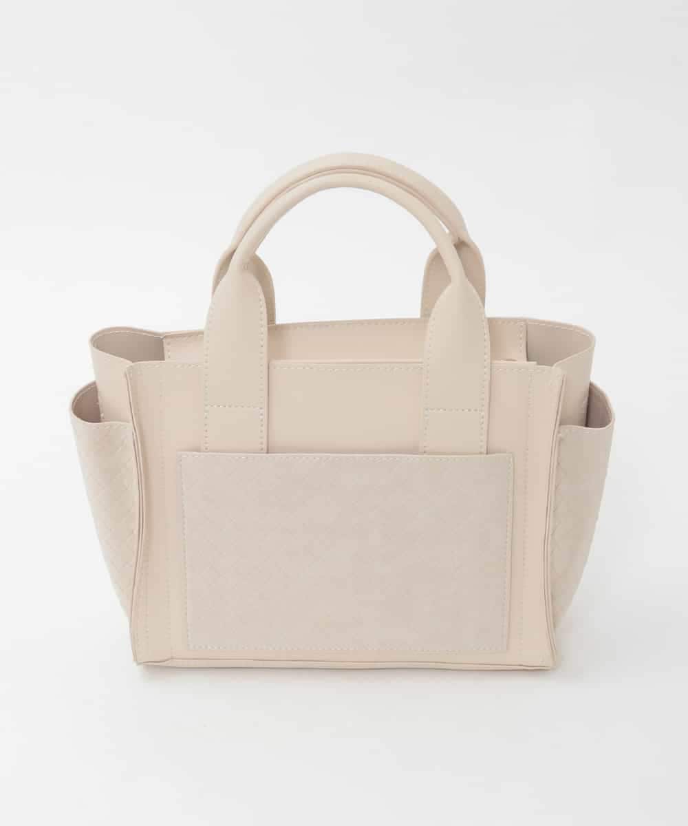 BPCAG81160 MK MICHEL KLEIN BAG(MK ミッシェルクラン バッグ) [2WAY]イントレチャートデザインミニトート アイボリー