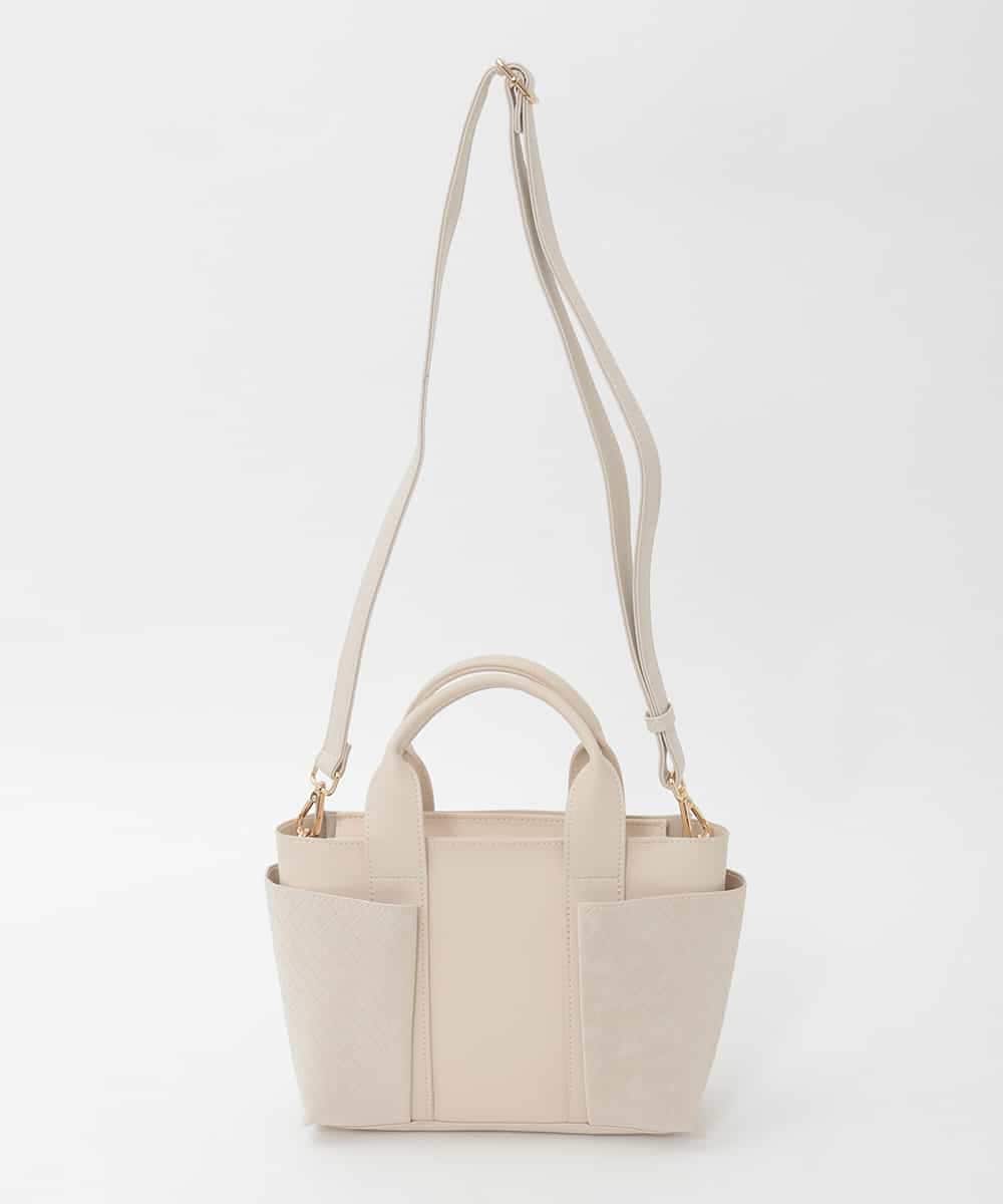 BPCAG81160 MK MICHEL KLEIN BAG(MK ミッシェルクラン バッグ) [2WAY]イントレチャートデザインミニトート アイボリー