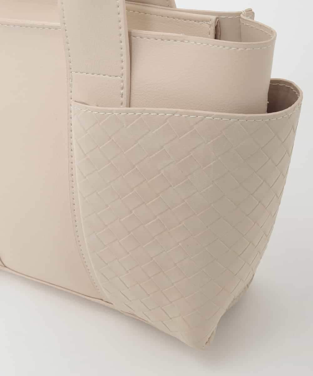 BPCAG81160 MK MICHEL KLEIN BAG(MK ミッシェルクラン バッグ) [2WAY]イントレチャートデザインミニトート アイボリー