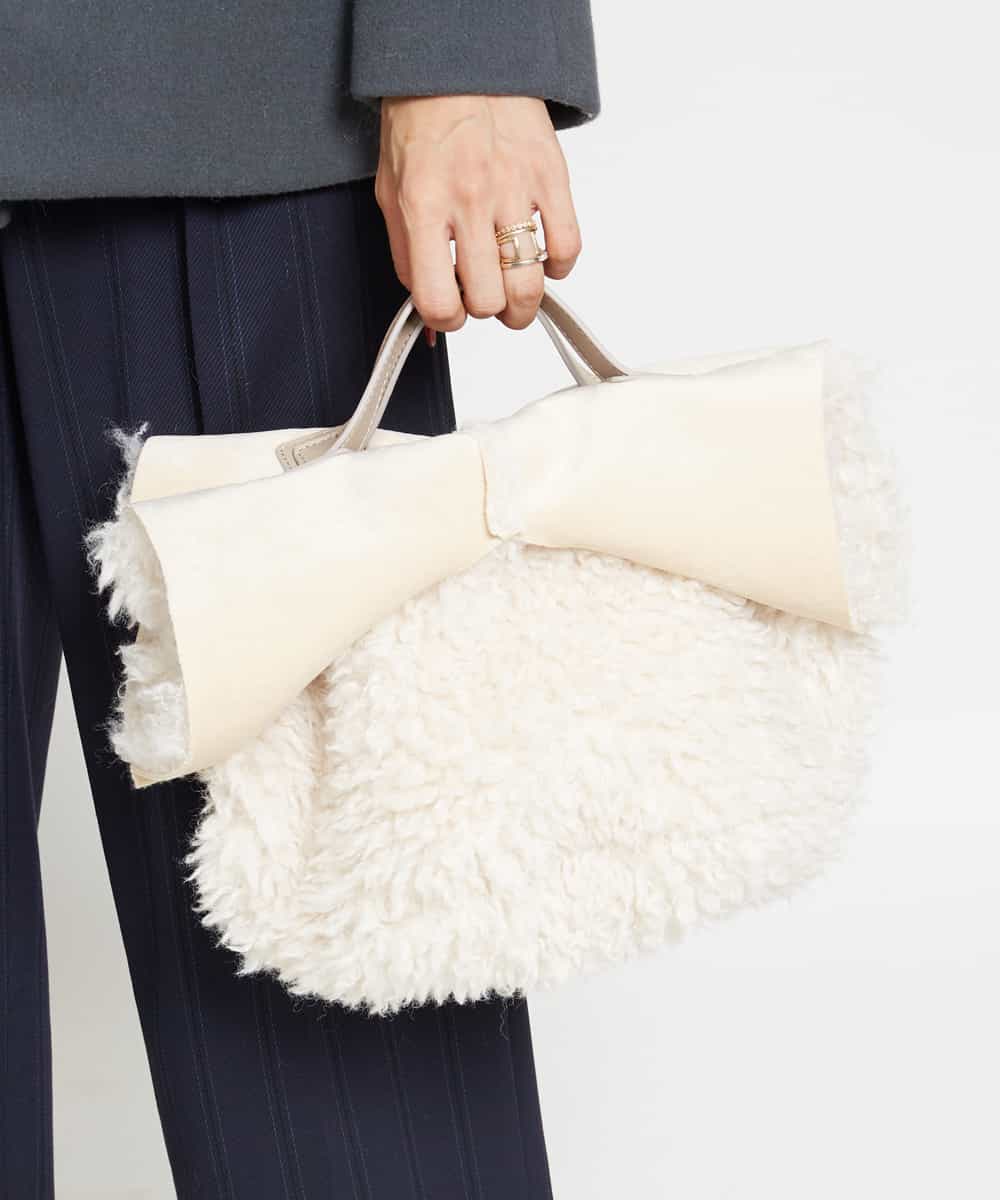 BPCAL01100 MK MICHEL KLEIN BAG(MK ミッシェルクラン バッグ) 【2WAY】エコファートートバッグ アイボリー