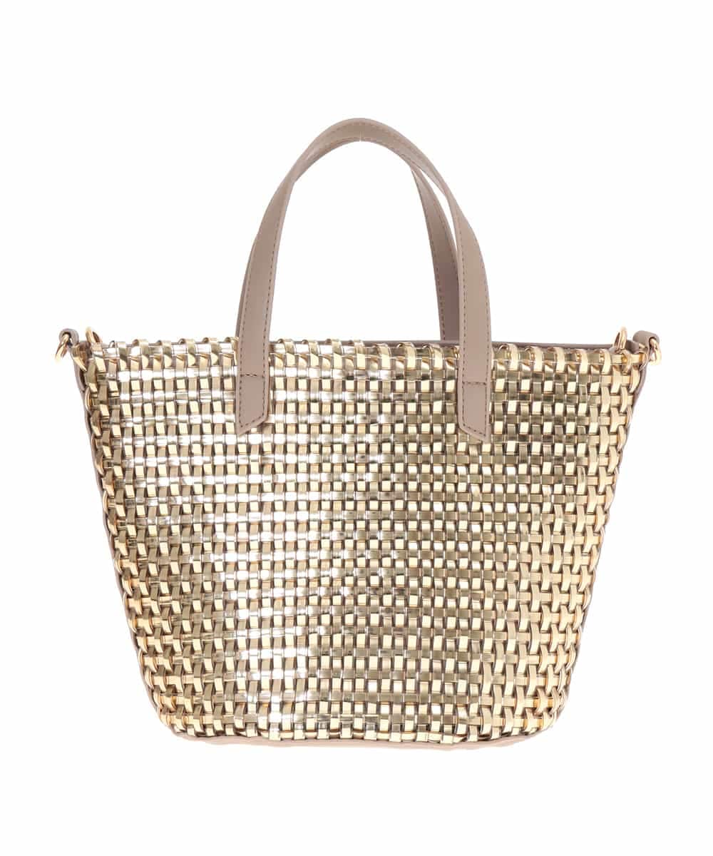 BPCAM19140 MK MICHEL KLEIN BAG(MK ミッシェルクラン バッグ) 【2WAY】メッシュデザインバッグ ゴールド