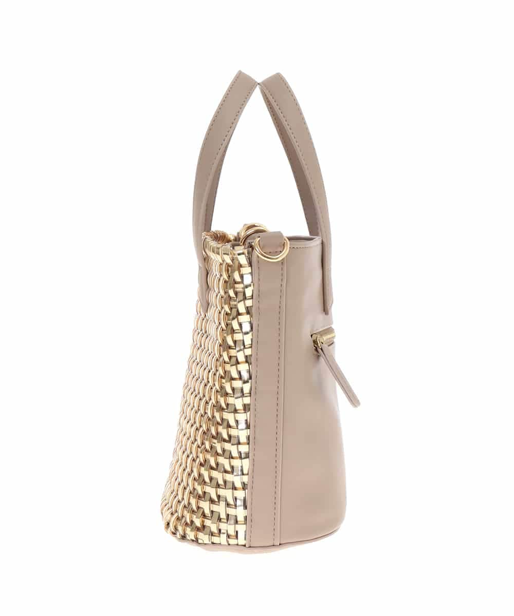 BPCAM19140 MK MICHEL KLEIN BAG(MK ミッシェルクラン バッグ) 【2WAY】メッシュデザインバッグ ゴールド