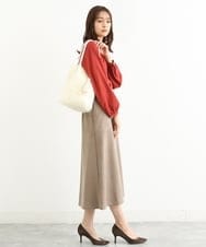 BPCAS01130 MK MICHEL KLEIN BAG(MK ミッシェルクラン バッグ) タッセル付きニットバッグ アイボリー