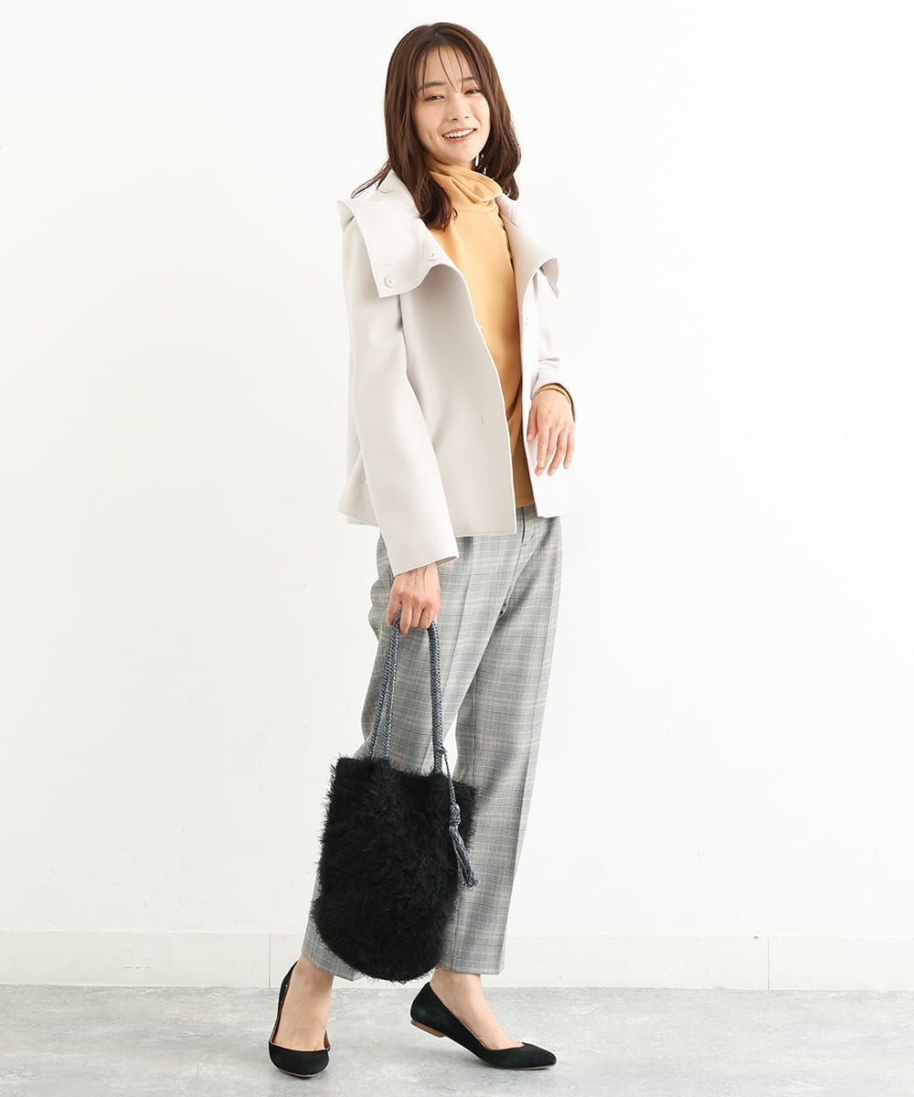 BPCAS01130 MK MICHEL KLEIN BAG(MK ミッシェルクラン バッグ) タッセル付きニットバッグ ブラック
