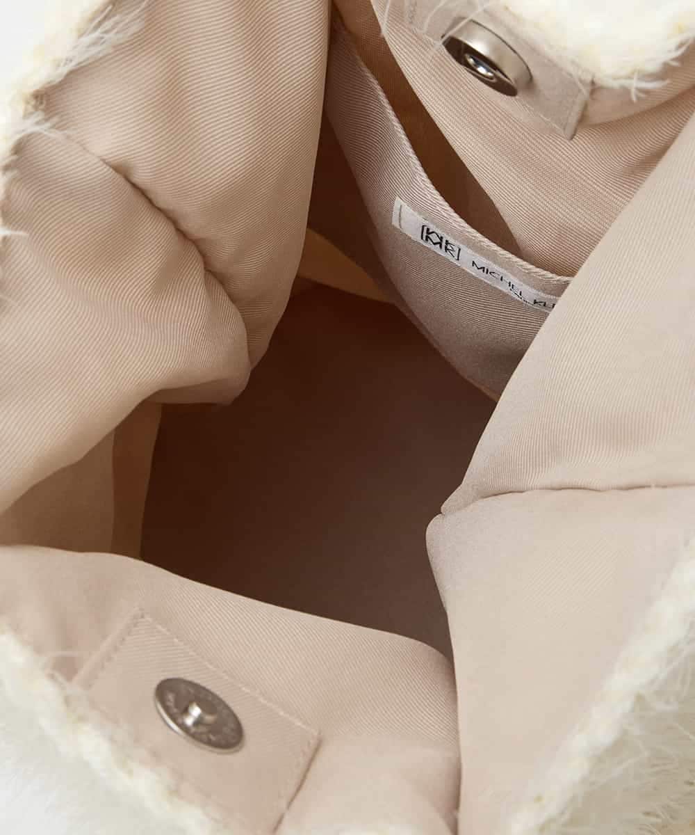 BPCAS01130 MK MICHEL KLEIN BAG(MK ミッシェルクラン バッグ) タッセル付きニットバッグ ベージュ