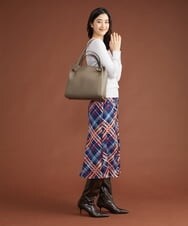 BPCAS02140 MK MICHEL KLEIN BAG(MK ミッシェルクラン バッグ) 【3WAY】ダブルハンドルトートバッグ モカベージュ