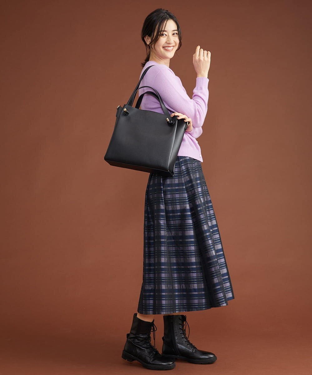 BPCAS02140 MK MICHEL KLEIN BAG(MK ミッシェルクラン バッグ) 【3WAY】ダブルハンドルトートバッグ ブラック