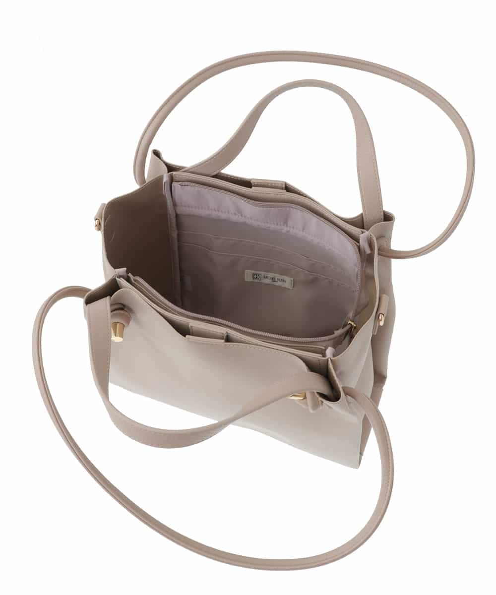 BPCAS02140 MK MICHEL KLEIN BAG(MK ミッシェルクラン バッグ) 【3WAY】ダブルハンドルトートバッグ ベージュ