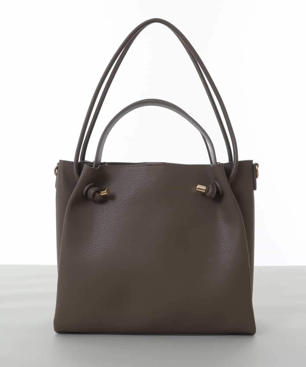 BPCAS02140 MK MICHEL KLEIN BAG(MK ミッシェルクラン バッグ) 【3WAY】ダブルハンドルトートバッグ モカベージュ
