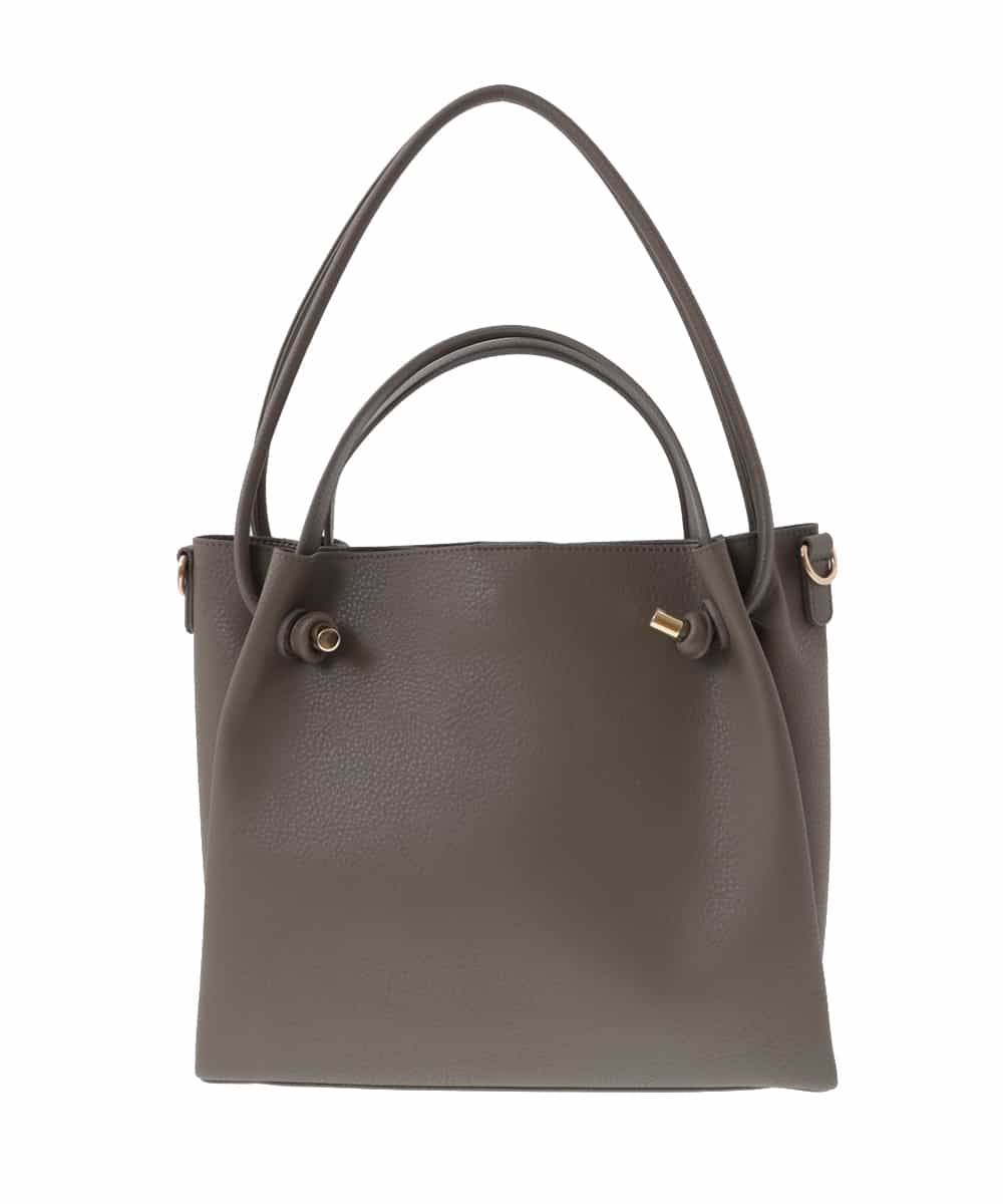 BPCAS02140 MK MICHEL KLEIN BAG(MK ミッシェルクラン バッグ) 【3WAY】ダブルハンドルトートバッグ モカベージュ