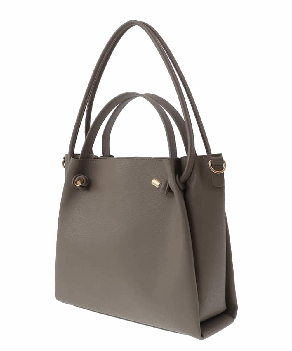 BPCAS02140 MK MICHEL KLEIN BAG(MK ミッシェルクラン バッグ) 【3WAY】ダブルハンドルトートバッグ モカベージュ