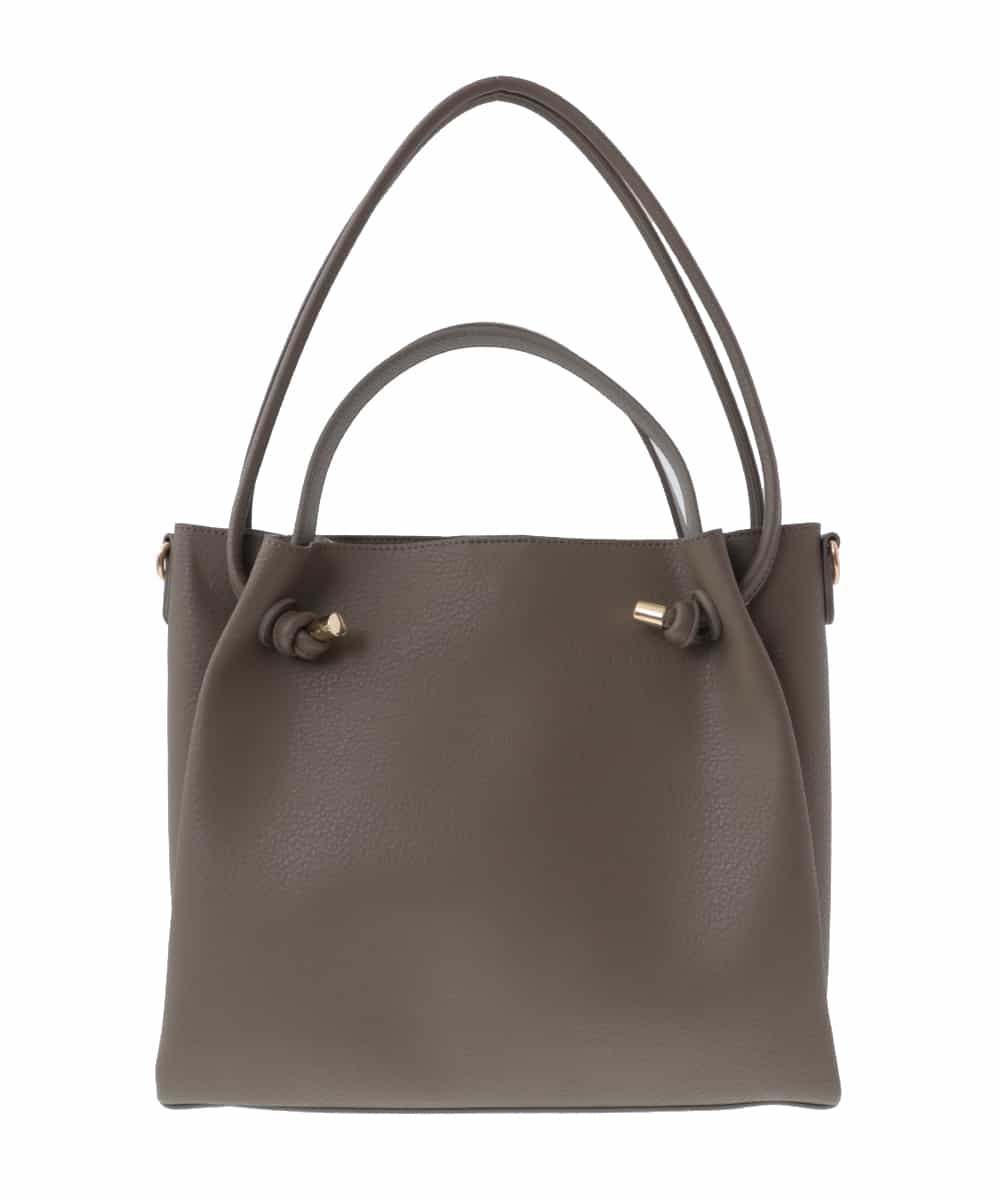 BPCAS02140 MK MICHEL KLEIN BAG(MK ミッシェルクラン バッグ) 【3WAY】ダブルハンドルトートバッグ モカベージュ