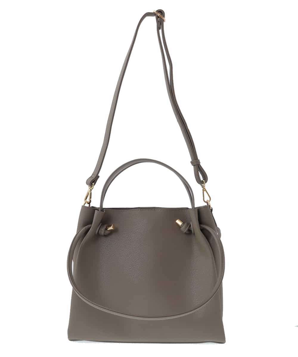 BPCAS02140 MK MICHEL KLEIN BAG(MK ミッシェルクラン バッグ) 【3WAY】ダブルハンドルトートバッグ モカベージュ