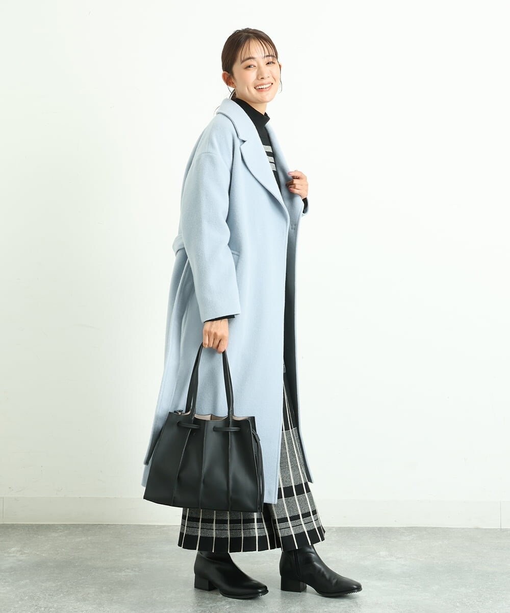 BPCAS03140 MK MICHEL KLEIN BAG(MK ミッシェルクラン バッグ) [2WAY]フェイクレザー切り替えデザインバッグ ブラック