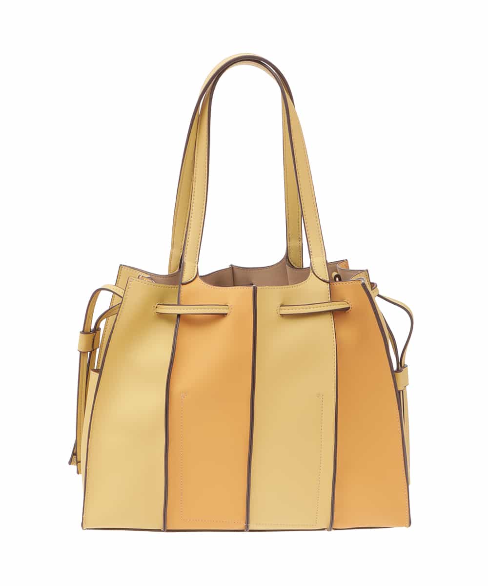 BPCAS03140 MK MICHEL KLEIN BAG(MK ミッシェルクラン バッグ) [2WAY]フェイクレザー切り替えデザインバッグ イエロー