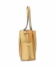 BPCAS03140 MK MICHEL KLEIN BAG(MK ミッシェルクラン バッグ) [2WAY]フェイクレザー切り替えデザインバッグ イエロー