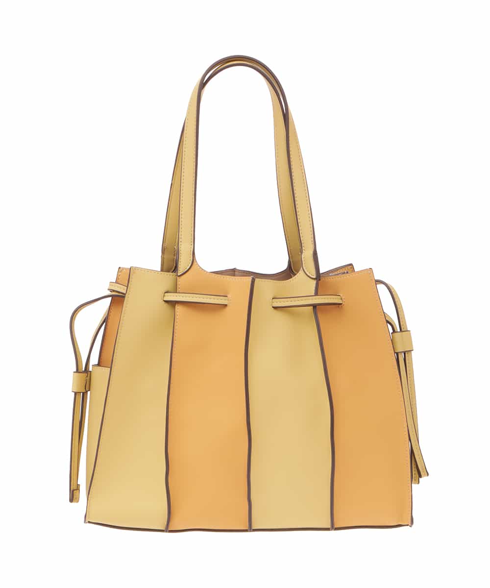 BPCAS03140 MK MICHEL KLEIN BAG(MK ミッシェルクラン バッグ) [2WAY]フェイクレザー切り替えデザインバッグ イエロー