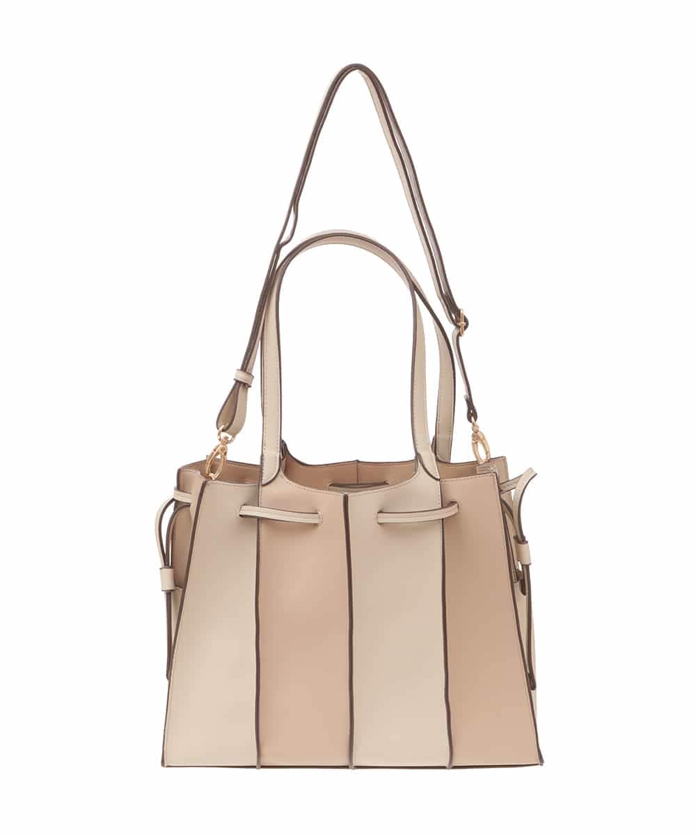 BPCAS03140 MK MICHEL KLEIN BAG(MK ミッシェルクラン バッグ) [2WAY]フェイクレザー切り替えデザインバッグ イエロー