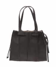 BPCAS03140 MK MICHEL KLEIN BAG(MK ミッシェルクラン バッグ) [2WAY]フェイクレザー切り替えデザインバッグ ブラック
