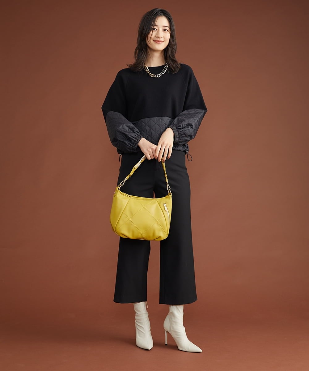 BPCAS04140 MK MICHEL KLEIN BAG(MK ミッシェルクラン バッグ) 【2WAY】デザインハンドルフェイクレザーバッグ イエロー