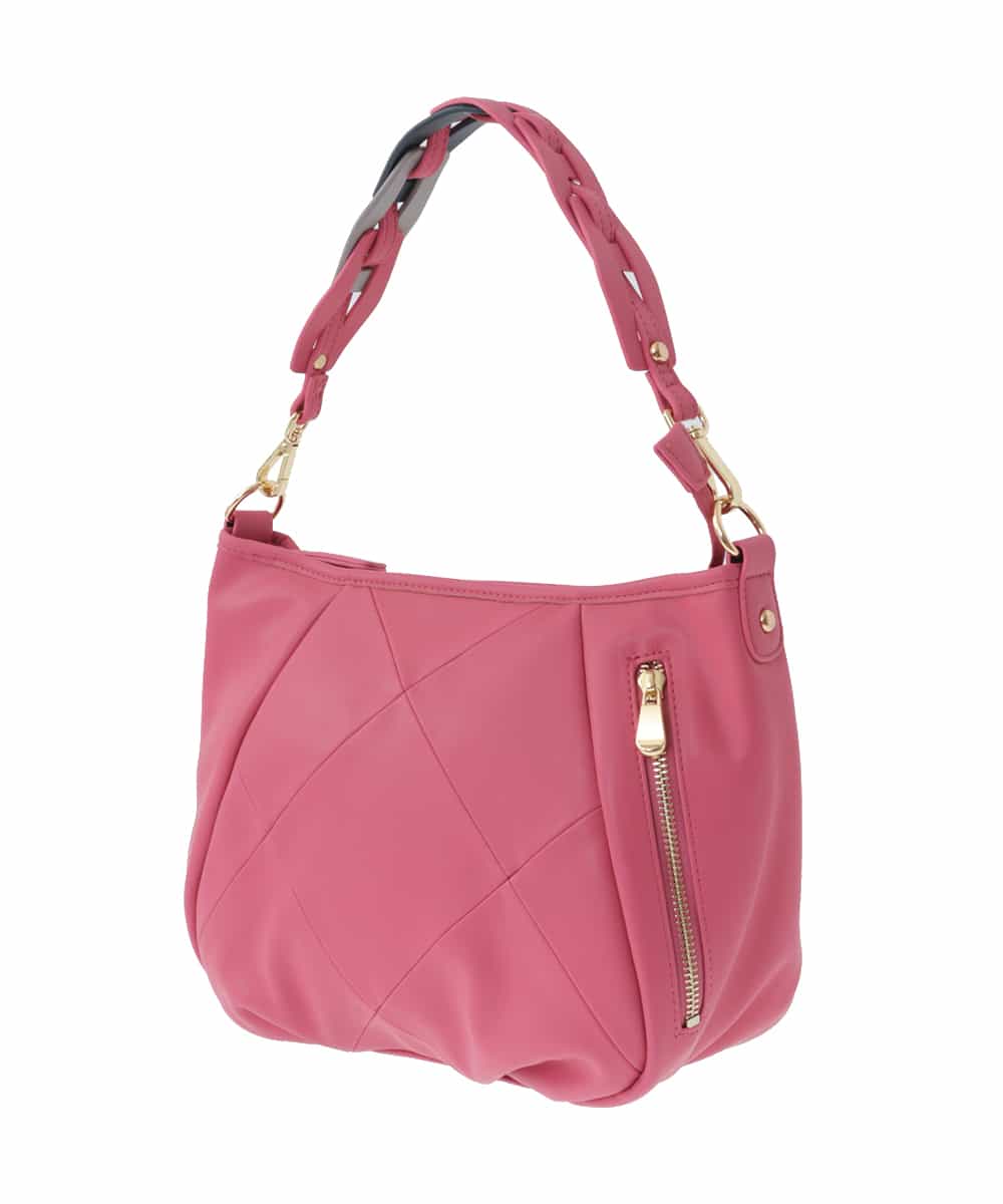 BPCAS04140 MK MICHEL KLEIN BAG(MK ミッシェルクラン バッグ) 【2WAY】デザインハンドルフェイクレザーバッグ ピンク