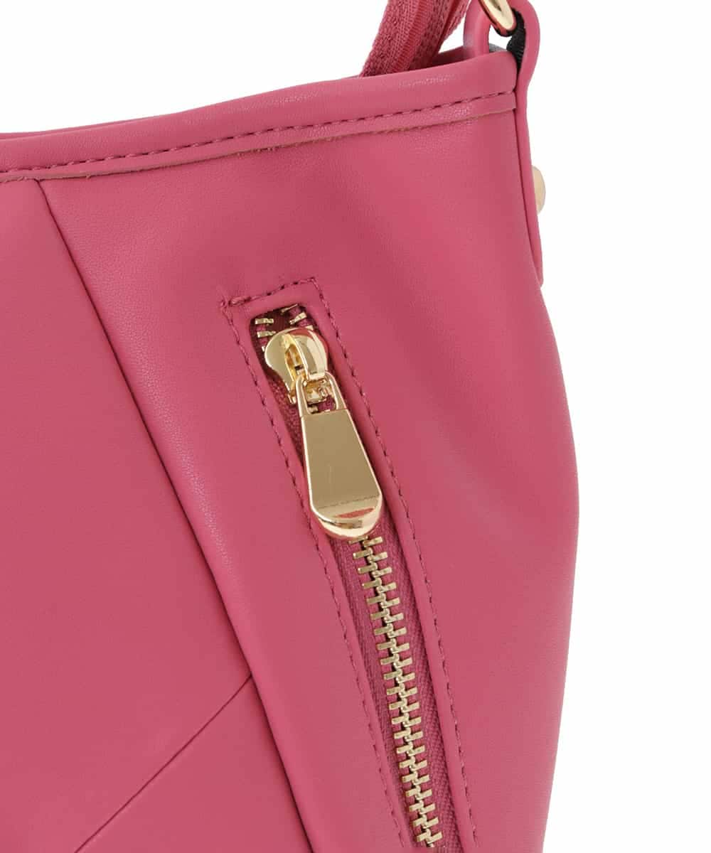 BPCAS04140 MK MICHEL KLEIN BAG(MK ミッシェルクラン バッグ) 【2WAY】デザインハンドルフェイクレザーバッグ ピンク