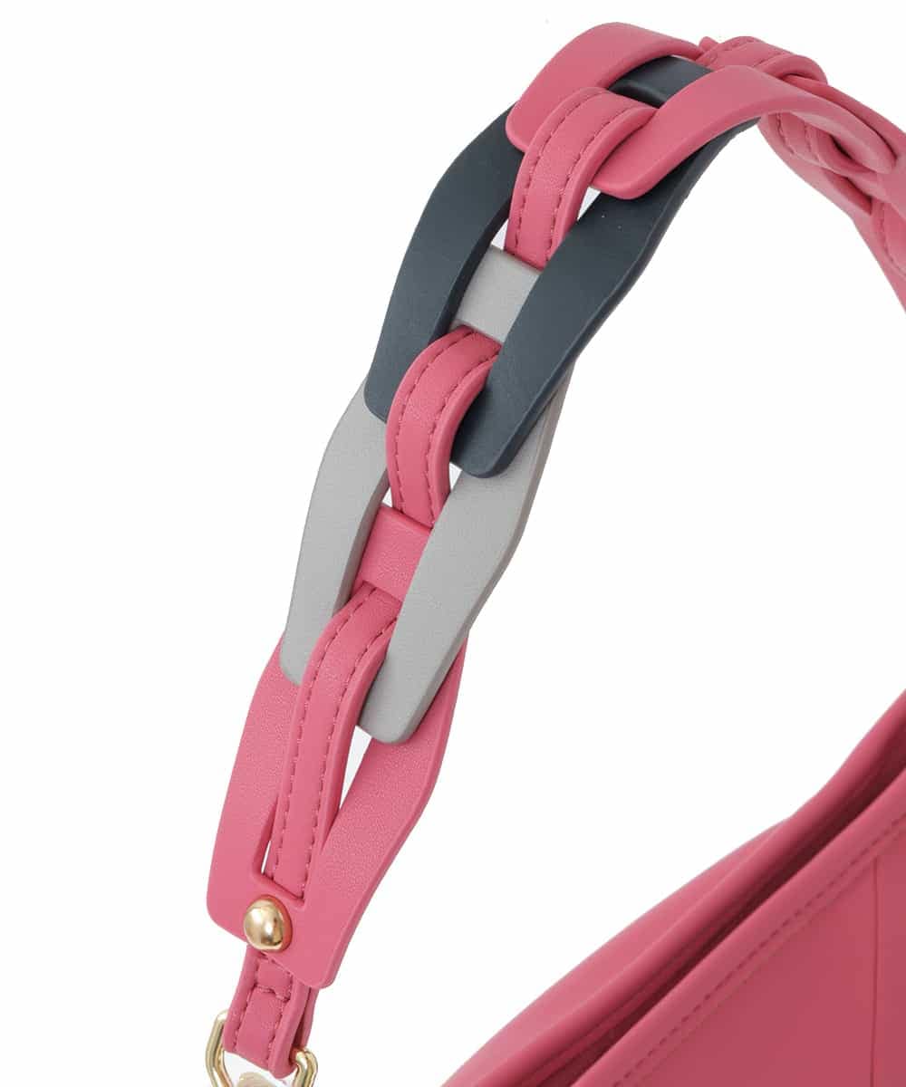 BPCAS04140 MK MICHEL KLEIN BAG(MK ミッシェルクラン バッグ) 【2WAY】デザインハンドルフェイクレザーバッグ ピンク