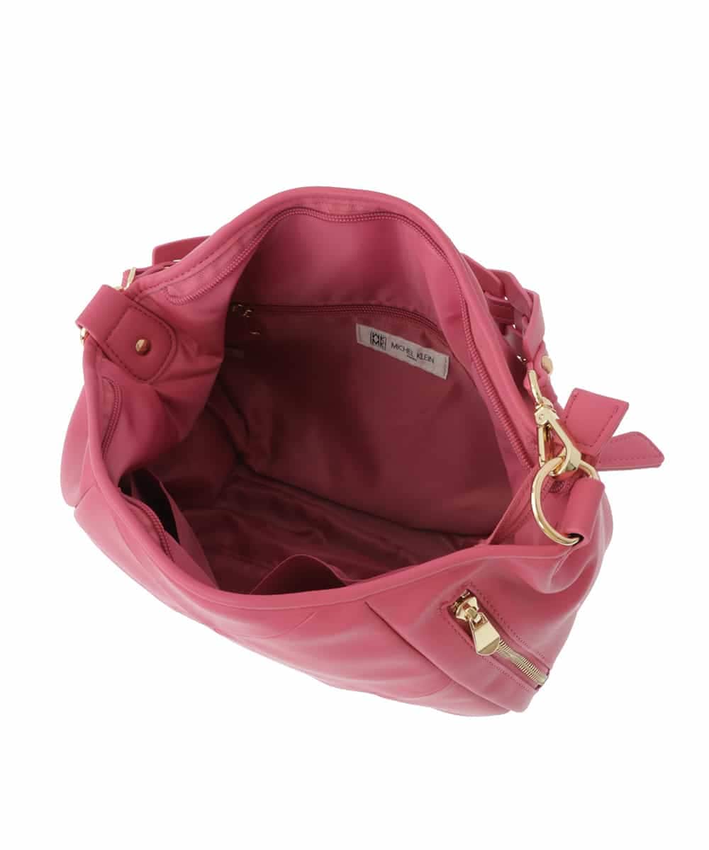 BPCAS04140 MK MICHEL KLEIN BAG(MK ミッシェルクラン バッグ) 【2WAY】デザインハンドルフェイクレザーバッグ ピンク