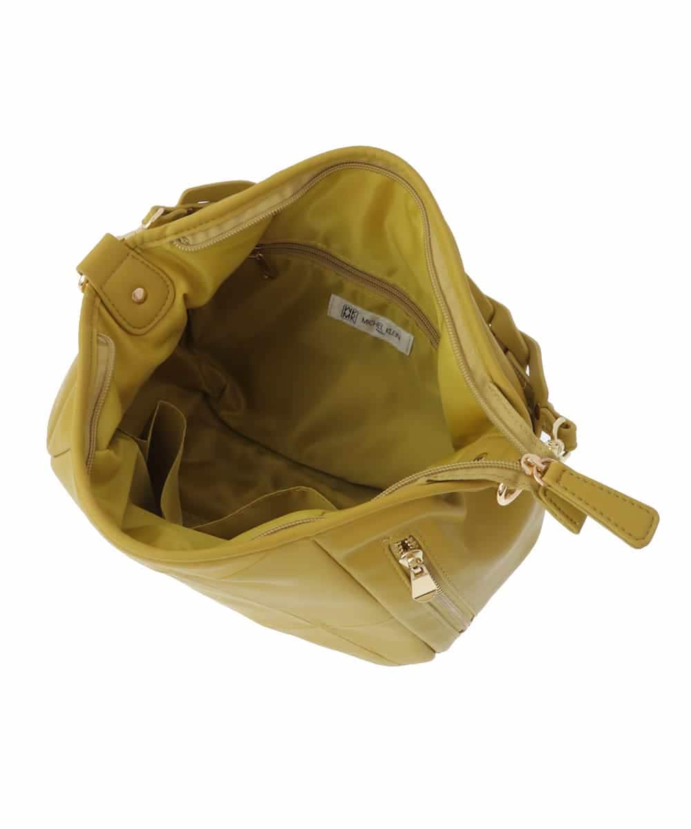 BPCAS04140 MK MICHEL KLEIN BAG(MK ミッシェルクラン バッグ) 【2WAY】デザインハンドルフェイクレザーバッグ イエロー