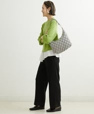 BPCAS05130 MK MICHEL KLEIN BAG(MK ミッシェルクラン バッグ) [チャーム付]キルティングデザインバッグ グレー
