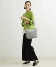 BPCAS05130 MK MICHEL KLEIN BAG(MK ミッシェルクラン バッグ) [チャーム付]キルティングデザインバッグ グレー
