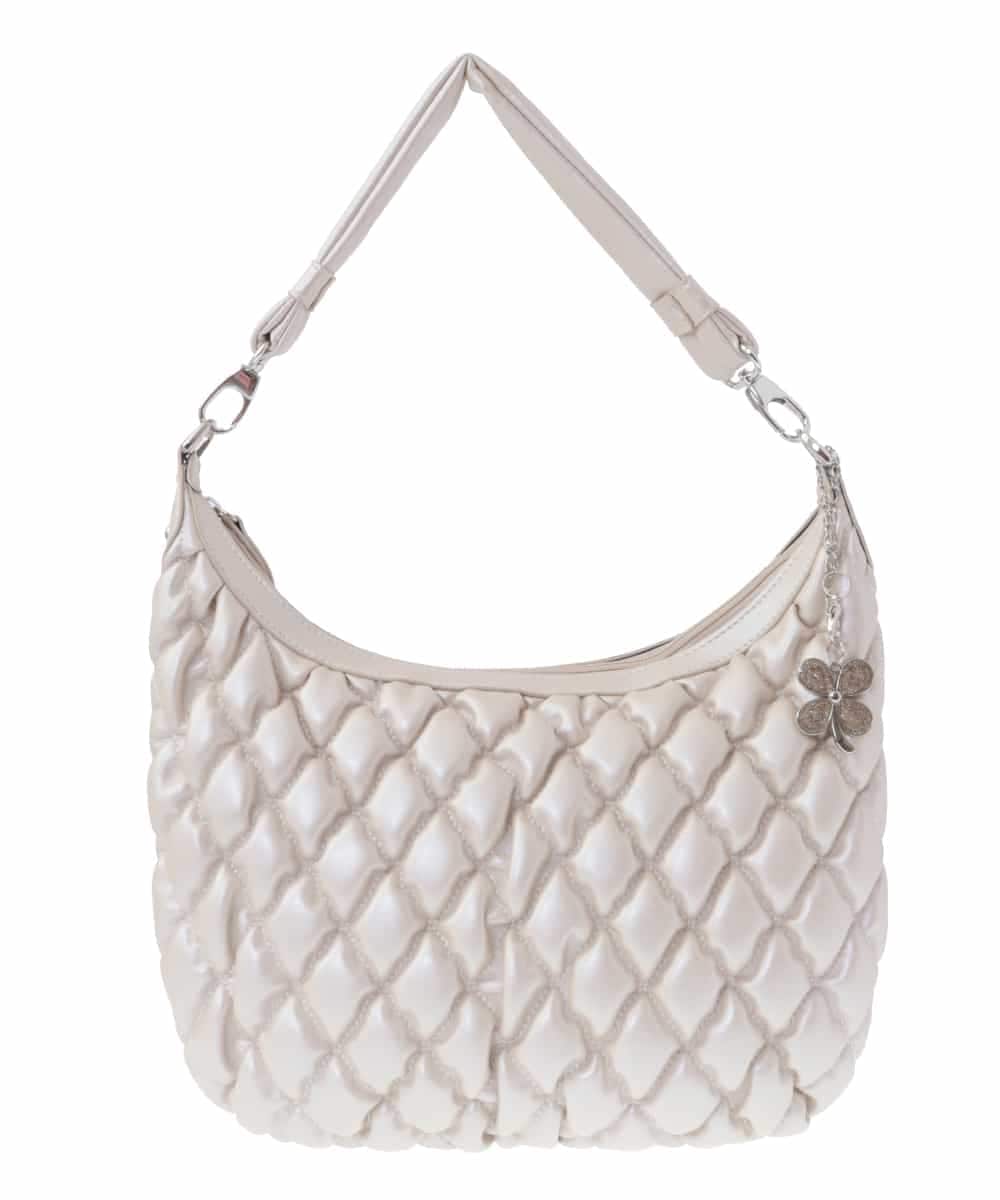 BPCAS05130 MK MICHEL KLEIN BAG(MK ミッシェルクラン バッグ) [チャーム付]キルティングデザインバッグ シャンパンゴールド