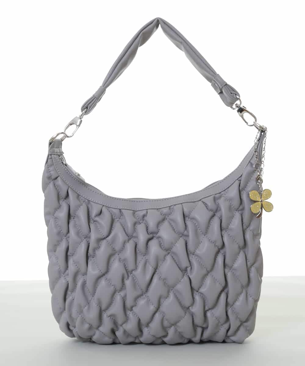 BPCAS05130 MK MICHEL KLEIN BAG(MK ミッシェルクラン バッグ) [チャーム付]キルティングデザインバッグ グレー