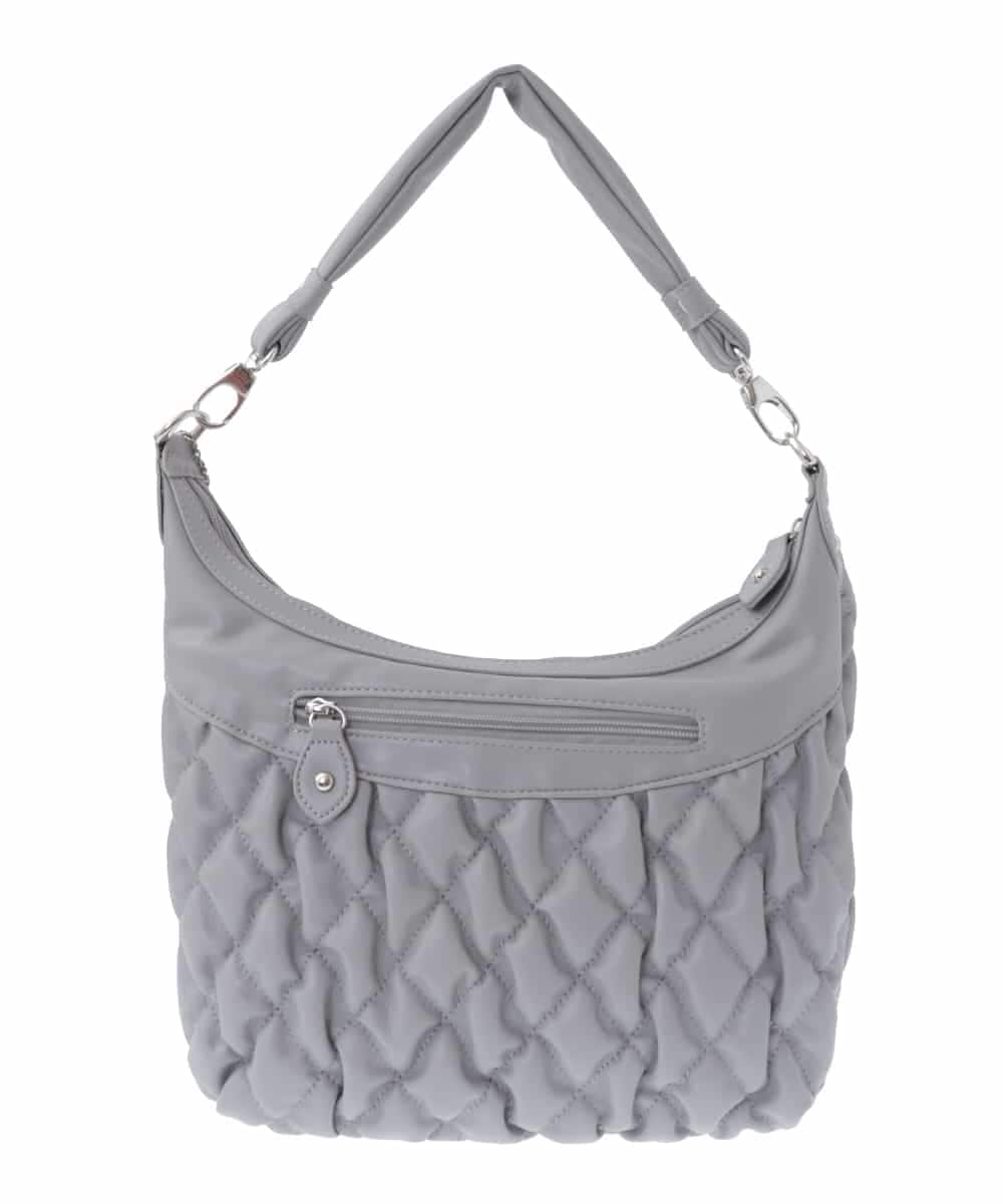 BPCAS05130 MK MICHEL KLEIN BAG(MK ミッシェルクラン バッグ) [チャーム付]キルティングデザインバッグ グレー