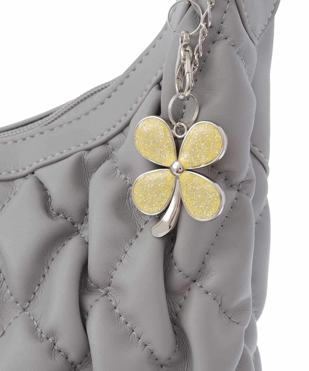 BPCAS05130 MK MICHEL KLEIN BAG(MK ミッシェルクラン バッグ) [チャーム付]キルティングデザインバッグ グレー
