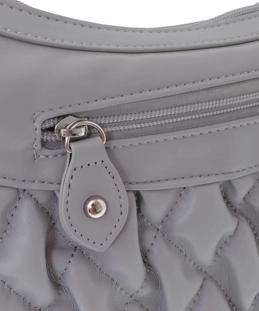 BPCAS05130 MK MICHEL KLEIN BAG(MK ミッシェルクラン バッグ) [チャーム付]キルティングデザインバッグ グレー