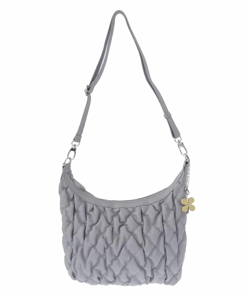 BPCAS05130 MK MICHEL KLEIN BAG(MK ミッシェルクラン バッグ) [チャーム付]キルティングデザインバッグ グレー
