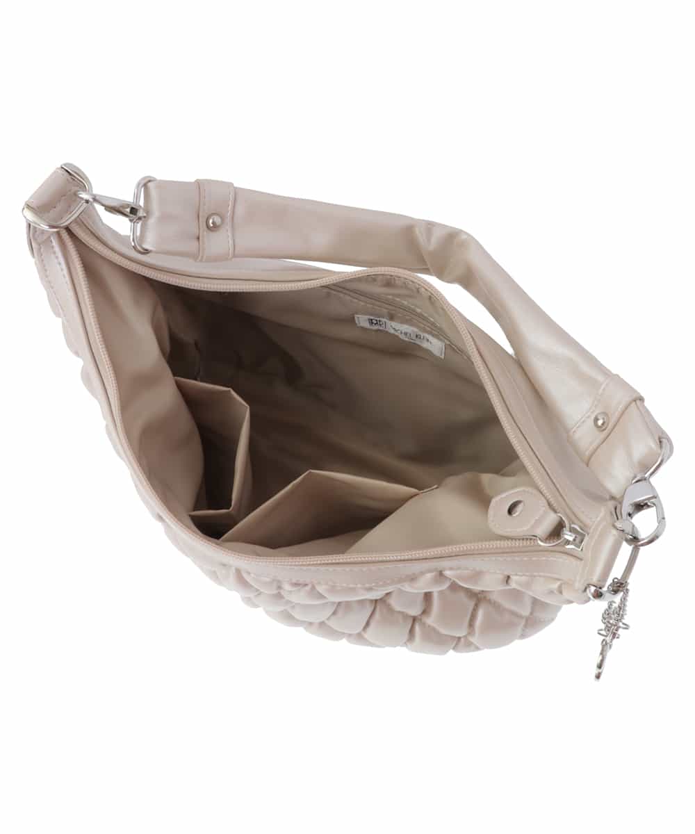 BPCAS05130 MK MICHEL KLEIN BAG(MK ミッシェルクラン バッグ) [チャーム付]キルティングデザインバッグ グレー
