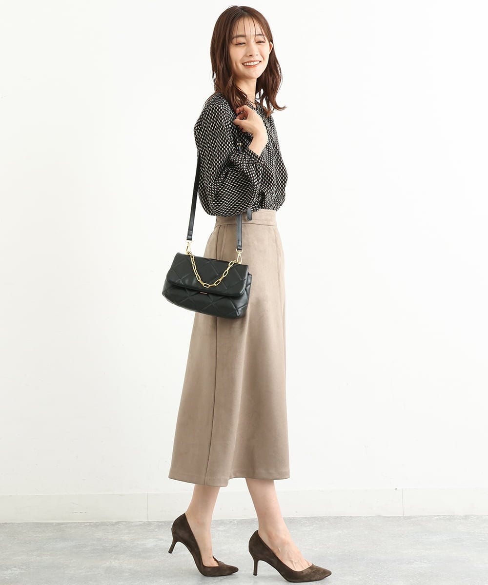 BPCAS09120 MK MICHEL KLEIN BAG(MK ミッシェルクラン バッグ) キルティングチェーンバッグ ブラック