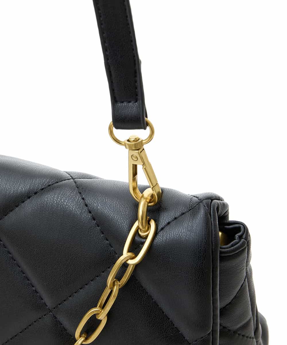 BPCAS09120 MK MICHEL KLEIN BAG(MK ミッシェルクラン バッグ) キルティングチェーンバッグ ブラック