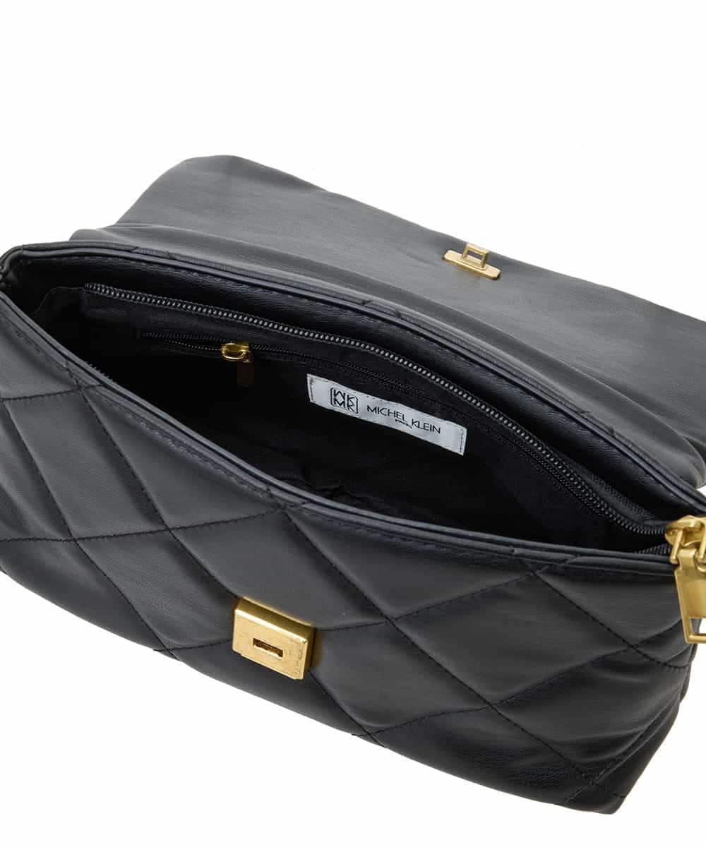 BPCAS09120 MK MICHEL KLEIN BAG(MK ミッシェルクラン バッグ) キルティングチェーンバッグ ブラック